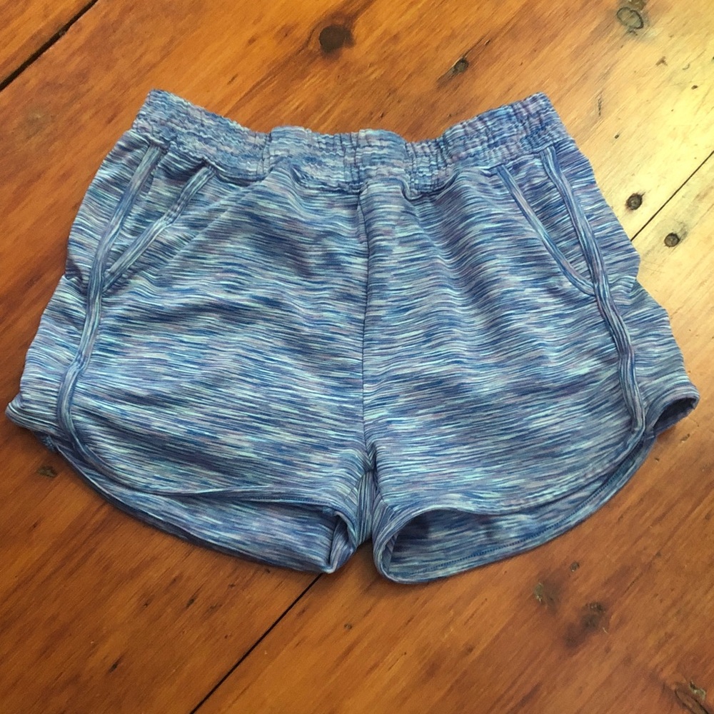 Girls' Active Space-Dye Shorts in Blue